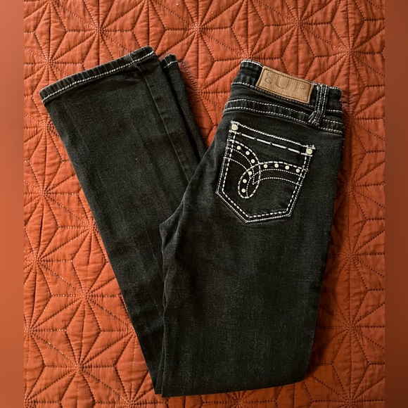 Black Cow Girl Up Boot Cut Jeans - Picture 3 of 3